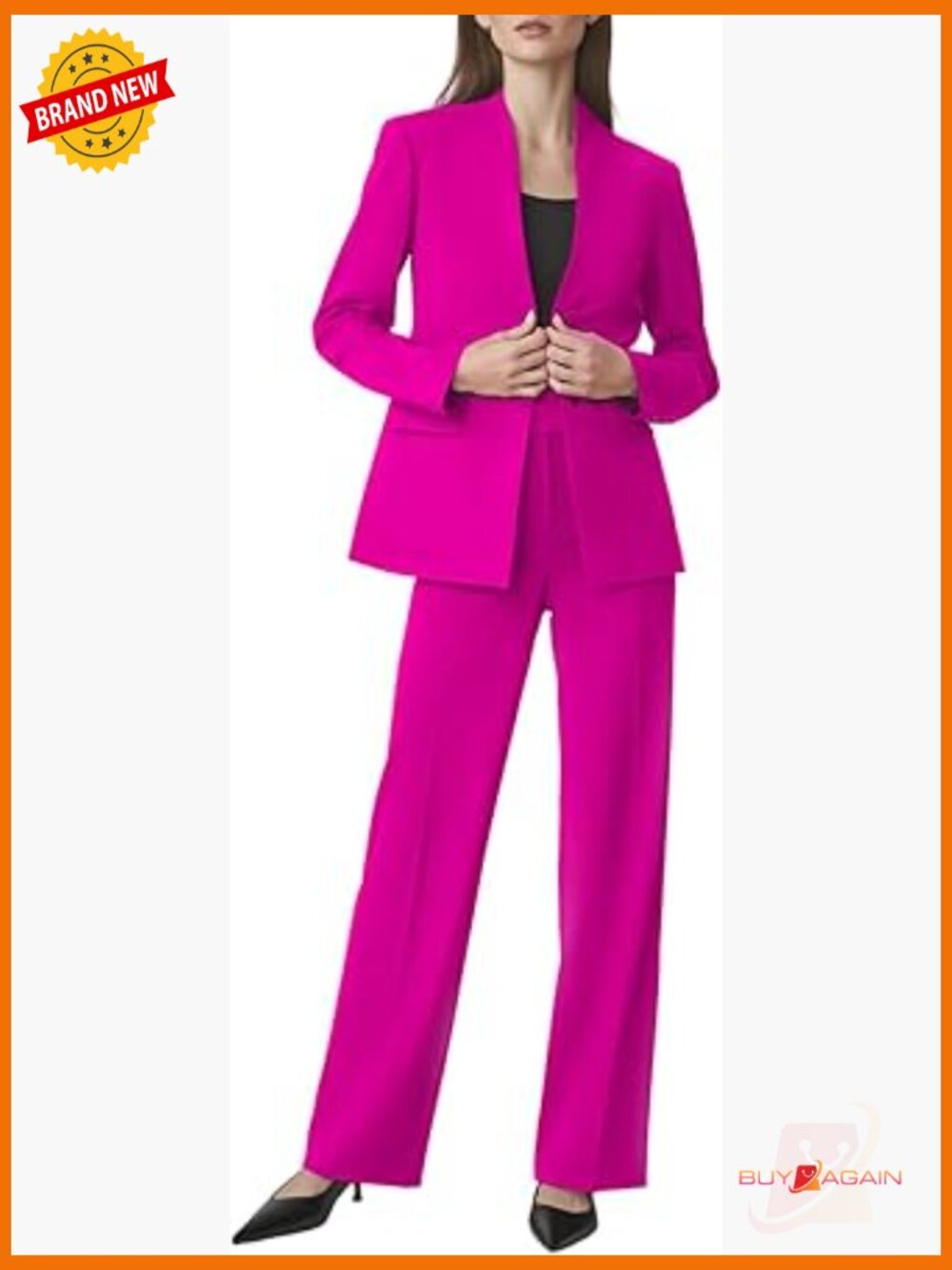 Women's 2 Piece Suit Set Blazer and Wide Leg Pants Business Office Outfit
